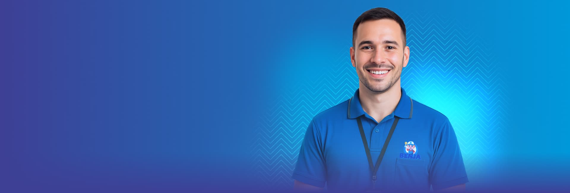 Profissional trabalhando com materiais elétricos, hidráulicos e de iluminação